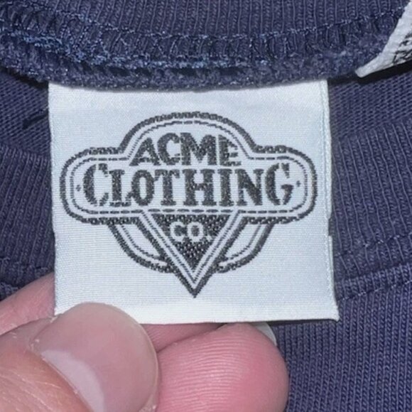 Michigan J Frog WB 1995 Blue Pocket Embroidered T Shirt Acme Clothing Size Large - Picture 5 of 8